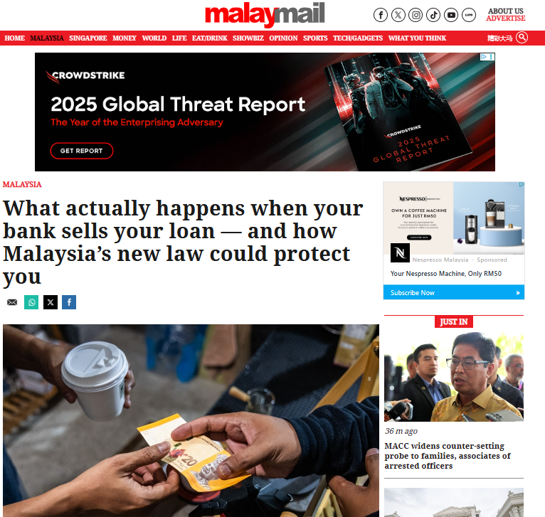 What actually happens when your bank sells your loan — and how Malaysia’s new law could protect-MalayMail